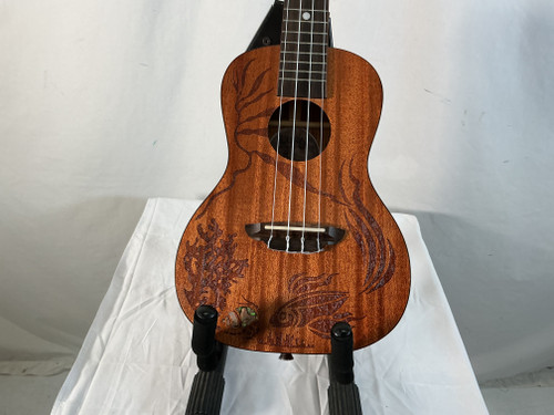 Vist Large View of Product Image Which is Used Luna UKE CORAL CONCERT UKE W/GIG Ukulele Wood