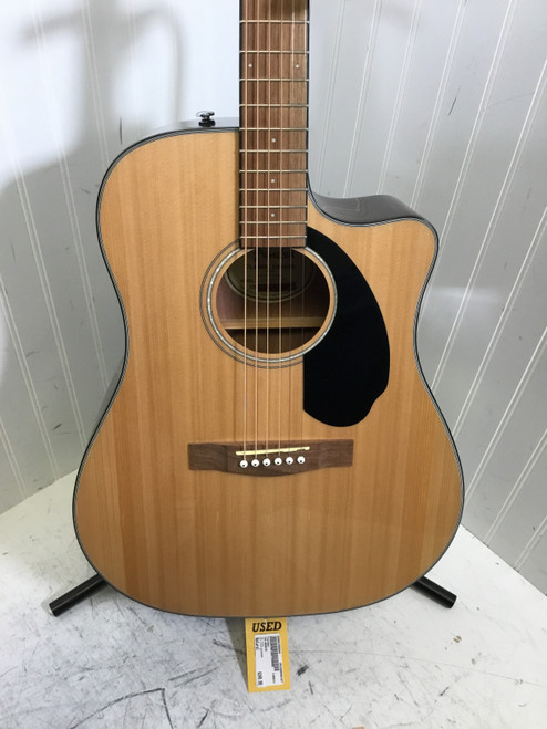 Vist Large View of Product Image Which is Used Fender CD-60SCE Solid Top Acoustic Guitar Natural