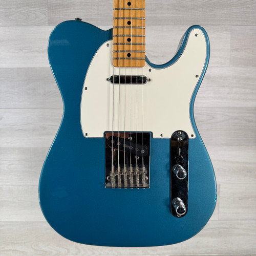 Vist Large View of Product Image Which is Used Fender Parts Telecaster Electric Guitar - Blue - Made in Mexico - Read Description