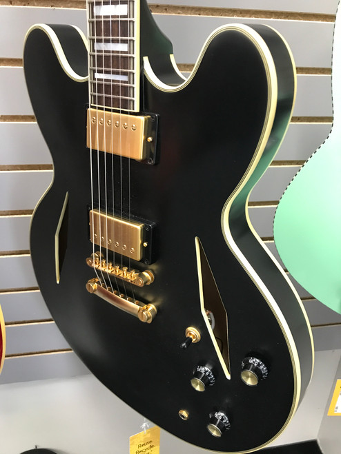 Vist Large View of Product Image Which is Used Epiphone EMILY WOLFE SHERATON Semi-Hollow Electric Guitar Black 6-String