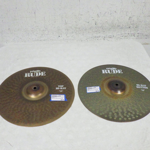 Vist Large View of Product Image Which is Used Paiste RUDE Hi Hat Cymbals 14"