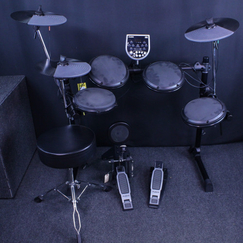 Vist Large View of Product Image Which is Used Alesis NITRO RUBBER W/PWR/THRONE Electronic Drum Kit