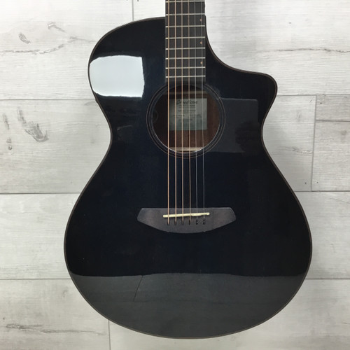Vist Large View of Product Image Which is Used Breedlove Rainforest S Concert Papillon CE Mahogany Solid Top Acoustic Guitar