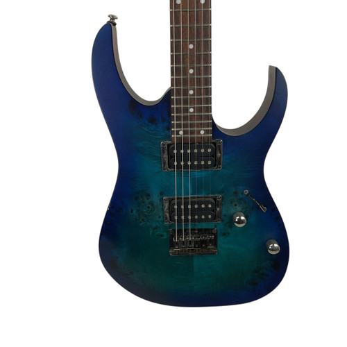 Vist Large View of Product Image Which is Used Ibanez RG421PB Double Cut Electric Guitar Blue 6-String