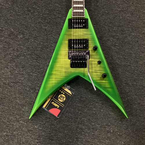 Used Jackson KING V SCOTT IAN Pointy Electric Guitar Green 6-String 40111-S000190468 Vist Large View of Product Image Which is Used Jackson KING V SCOTT IAN Pointy Electric Guitar Green 6-String