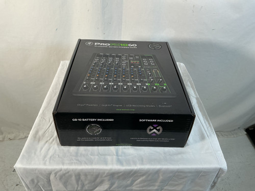 Used Mackie PROFX10GO BAT PWRD NOS Compact Mixer 40012-S000307910 Vist Large View of Product Image Which is Used Mackie PROFX10GO BAT PWRD NOS Compact Mixer