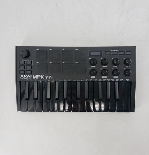 Used Akai MPK MINI BLACK EDITION 25-Key Controller 25-Key 40081-S000112722 Vist Large View of Product Image Which is Used Akai MPK MINI BLACK EDITION 25-Key Controller 25-Key