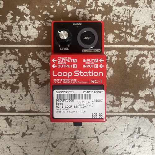 Used - Boss RC-1 LOOP STATION - Looper Pedal 40087-S000235551 Vist Large View of Product Image Which is Used - Boss RC-1 LOOP STATION - Looper Pedal