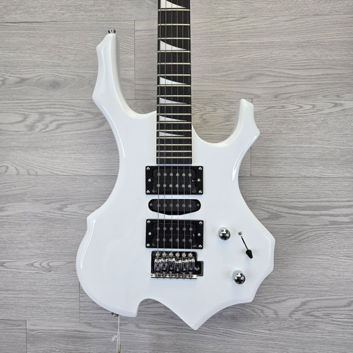 Vist Large View of Product Image Which is Used GLARRY BURNING FIRE GUITAR Electric Guitar White 6-String