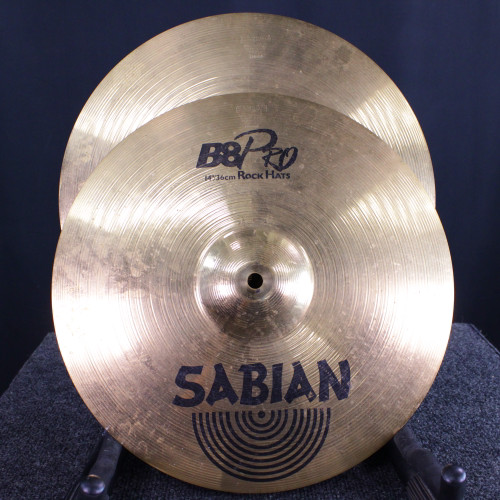 Vist Large View of Product Image Which is Used Sabian 14 B8 PRO ROCK HATS Hi Hat Cymbals 14"