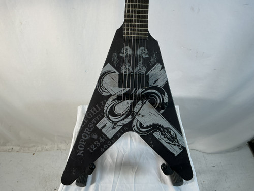 Used Schecter CHRIS HOWORTH V-7 BLACK Electric Guitar Black 6-String 40012-S000308005 Vist Large View of Product Image Which is Used Schecter CHRIS HOWORTH V-7 BLACK Electric Guitar Black 6-String