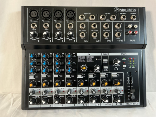 Used Mackie MIX 12 FX Compact Mixer 40012-S000308038 Vist Large View of Product Image Which is Used Mackie MIX 12 FX Compact Mixer