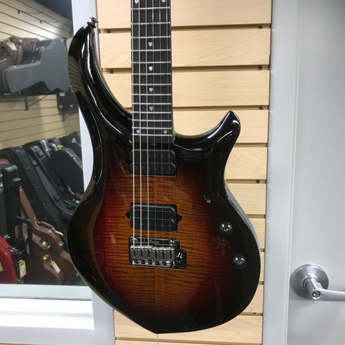 Vist Large View of Product Image Which is Used Sterling by Ernie Ball MAJ200XFM MAJESTY Modern Metal Electric Guitar Sunburst 6-String