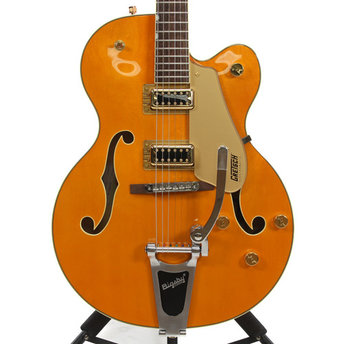 Vist Large View of Product Image Which is Used Gretsch 5428TG-5G Semi-Hollow Electric Guitar Orange 6-String