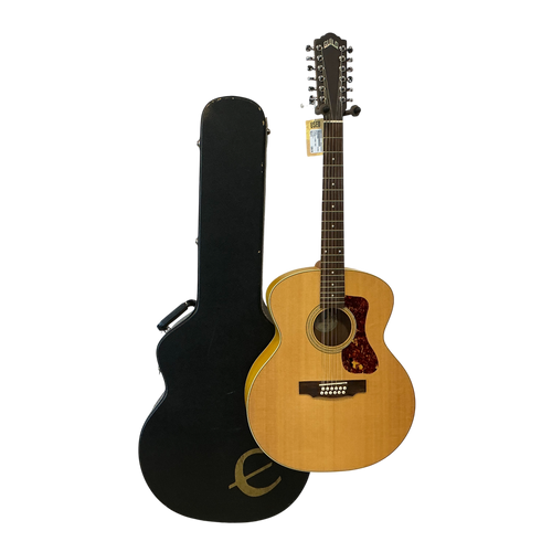 Used Guild F-2512E W/HARD CASE Solid Top Acoustic Guitar Natural 40009-S000310183 Vist Large View of Product Image Which is Used Guild F-2512E W/HARD CASE Solid Top Acoustic Guitar Natural
