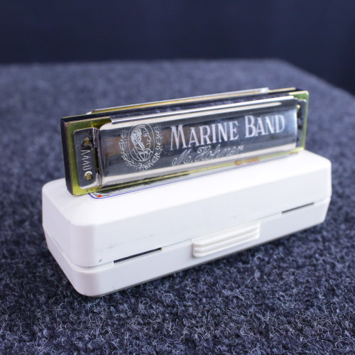 Vist Large View of Product Image Which is Used Hohner MARINE BAND HARMONICA EFLAT NOT USED Band Instrument Accessory