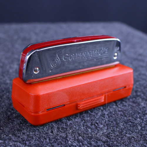 Vist Large View of Product Image Which is Used Hohner GOLDEN MELODY HARMONICA FSHARP NOT USED Band Instrument Accessory