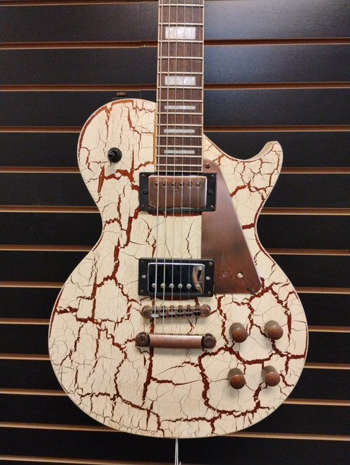 Vist Large View of Product Image Which is Used Axl BADWATER 1216 WHITE CRACKLE Electric Guitar White 6-String