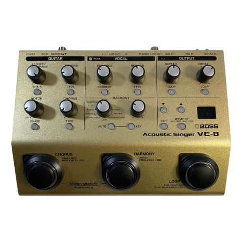 Used Boss VE-8 ACOUSTIC SINGER Pro Sound Effects Unit 40090-S000081775 Vist Large View of Product Image Which is Used Boss VE-8 ACOUSTIC SINGER Pro Sound Effects Unit