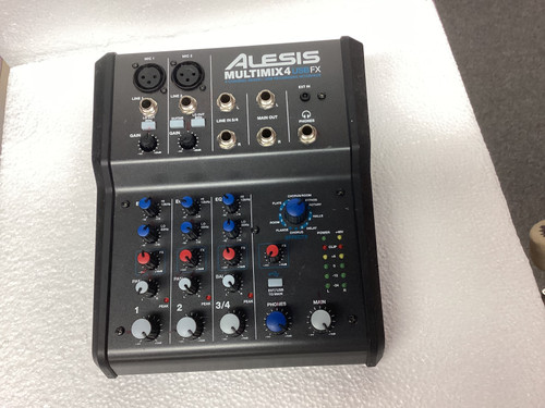 Vist Large View of Product Image Which is Used Alesis MULTIMIX 4 USB FX Computer Interface 2 A/D Recording Inputs