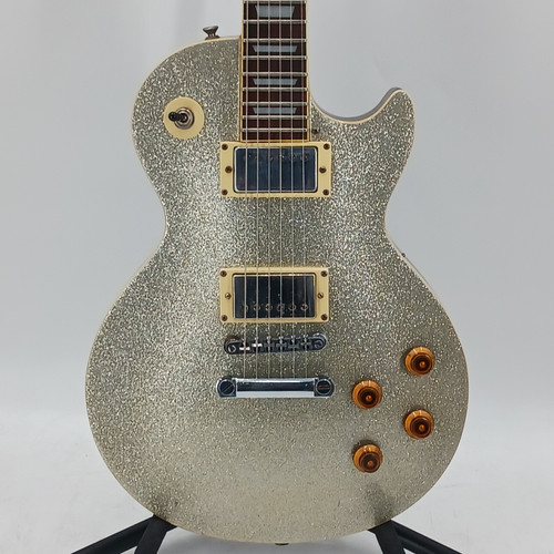 Vist Large View of Product Image Which is Used Epiphone LES PAUL SILVER SPARKLE Vintage LP Type Electric Guitar Silver/Gray 6-String