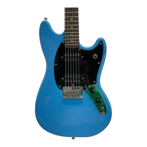Vist Large View of Product Image Which is Used Squier 2023 Sonic Mustang HH Offset Double Cutaway Electric Guitar Blue 6-String