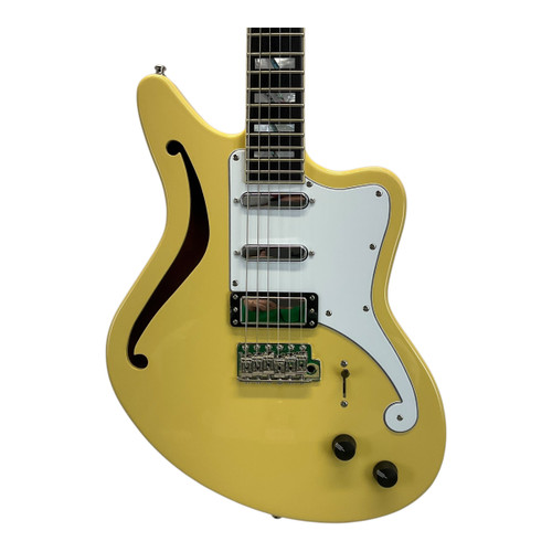 Vist Large View of Product Image Which is Used D'Angelico Deluxe Bedford SH Semi-hollow Electric Guitar Yellow 6-String