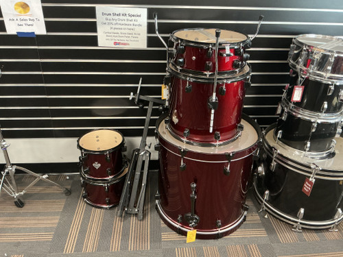 Vist Large View of Product Image Which is Used Ddrum DIABLO 5PC SHELL KIT RED Drum Shell Kit Red