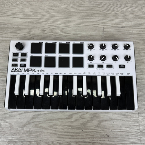 Vist Large View of Product Image Which is Used Akai Professional MPK Mini mkIII Limited Edition White 25-Key Controller