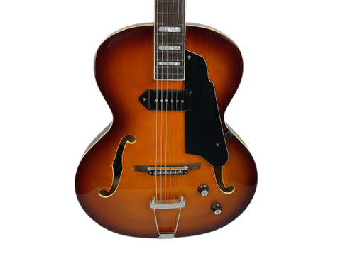 Vist Large View of Product Image Which is Used GROTE GRWB-ZTVS Semi-Hollow Electric Guitar Tobacco Sunburst 6-String
