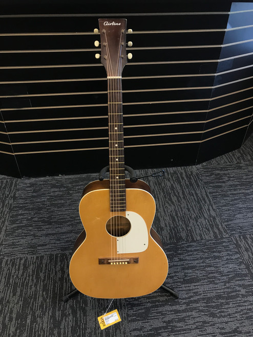 Vist Large View of Product Image Which is Used Airline ACOUSTIC Vintage Laminate Top Acoustic Guitar Natural