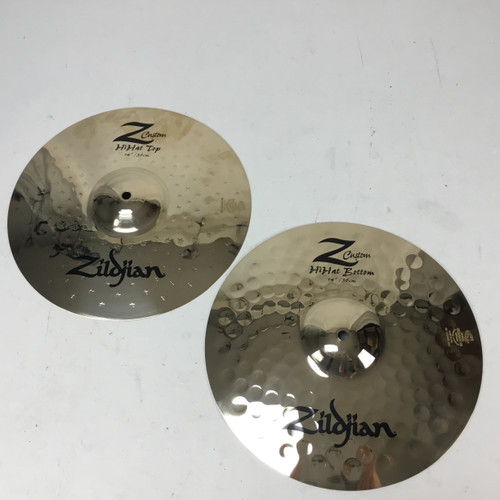 Vist Large View of Product Image Which is Used Zildjian 14IN Z CUSTOM HI HATS Hi Hat Cymbals 14"