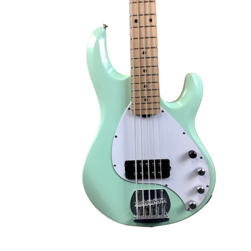 Used Sterling by Ernie Ball STING RAY 5 Bass Guitar Green 5-String 40083-S000154857 Vist Large View of Product Image Which is Used Sterling by Ernie Ball STING RAY 5 Bass Guitar Green 5-String