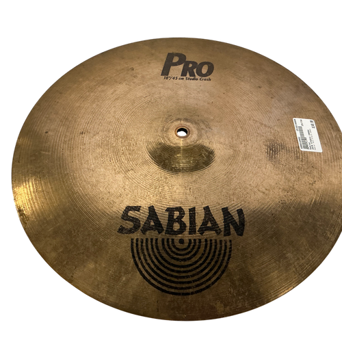 Vist Large View of Product Image Which is Used Sabian 18IN STUDIO CRASH Crash Cymbal 18"