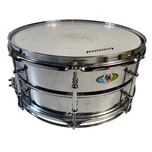 Vist Large View of Product Image Which is Used Ludwig SUPRALITE STEEL SNARE DRUM 13" X 6" Metal Snare Drum