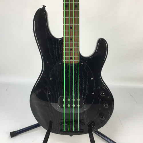 Used Sterling by Ernie Ball STRINGRAY RAY 34 ASH Bass Guitar Black 4-String 41110-S000071396 Vist Large View of Product Image Which is Used Sterling by Ernie Ball STRINGRAY RAY 34 ASH Bass Guitar Black 4-String