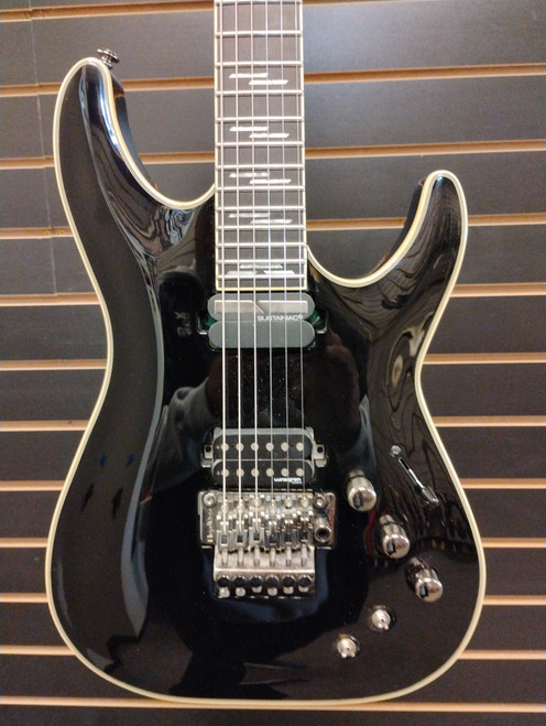 Vist Large View of Product Image Which is Used Schecter DIAMOND SERIES BLACKJACK W SUSTAINIAC Electric Guitar Black 6-String