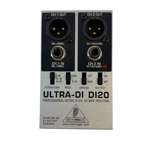 Used Behringer ULTRA-DI DI20 DIRECT BOX 40090-S000081882 Vist Large View of Product Image Which is Used Behringer ULTRA-DI DI20 DIRECT BOX