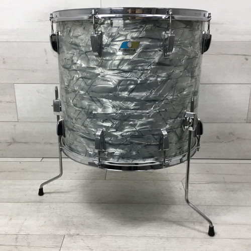 Vist Large View of Product Image Which is Used Ludwig 16x18 Vintage Floor Tom Sky Blue Pearl