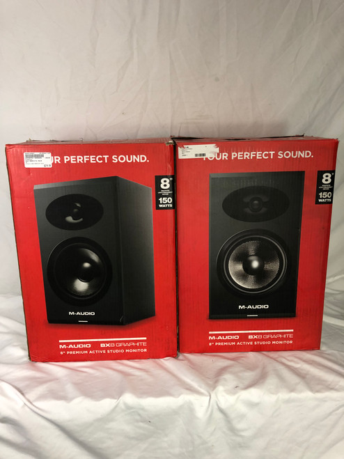 Vist Large View of Product Image Which is Used M-Audio BX8 GRAPHITE PAIR Powered Studio Monitor