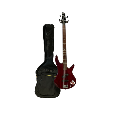 Vist Large View of Product Image Which is Used Ibanez GIO GSR200 Modern Metal Bass Guitar Red 4-String
