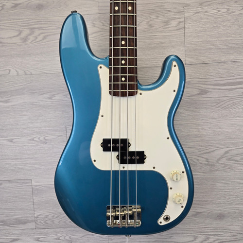 Used Fender MIM PRECISION BASS 1995 P Type Bass Guitar Blue 4-String 41124-S000208059 Vist Large View of Product Image Which is Used Fender MIM PRECISION BASS 1995 P Type Bass Guitar Blue 4-String