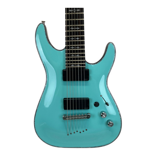 Vist Large View of Product Image Which is Used Schecter Hellraiser 7 Double Cut Electric Guitar Blue 7-String