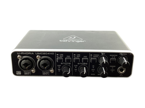 Used Behringer U-PHORIA UMC204HD INTERFACE 41115-S000115222 Vist Large View of Product Image Which is Used Behringer U-PHORIA UMC204HD INTERFACE