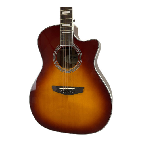 Vist Large View of Product Image Which is Used D'angelico Premier Gramercy Laminate Top Acoustic Guitar Sunburst