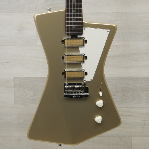 Vist Large View of Product Image Which is Used Sterling By Ernie Ball St. Vincent Electric Guitar Goldie Cashmere