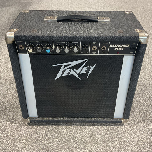 Used PEAVEY BACKSTAGE PLUS Solid State Amplifier 41106-S000097686 Vist Large View of Product Image Which is Used PEAVEY BACKSTAGE PLUS Solid State Amplifier
