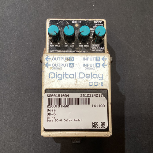 Used Boss DD-6 Delay Pedal 40111-S000191004 Vist Large View of Product Image Which is Used Boss DD-6 Delay Pedal