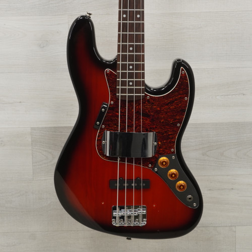 Vist Large View of Product Image Which is Used Squier Standard Jazz Bass Guitar Sunburst