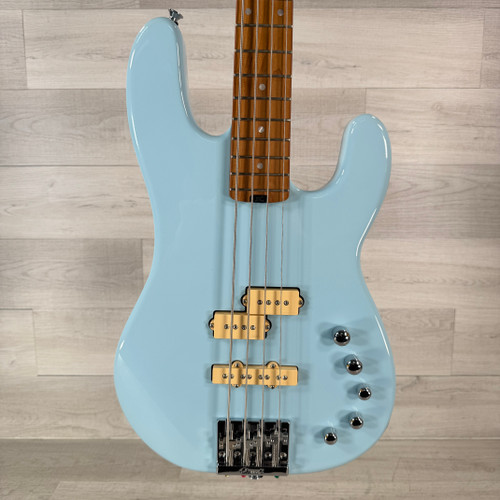 Vist Large View of Product Image Which is Used Charvel Pro-Mod San Dimas Bass PJ IV - Sonic Blue